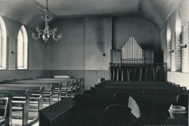 Kirche Gelbensande - Innenraum mit Orgel im Jahr 1968