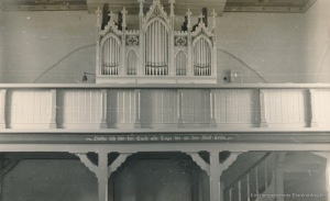 Kirche Dänschenburg - Empore und Orgel 1956